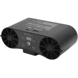 Mini-hängeventilator, Tragbarer Nackenventilator, Tragbare Klimaanlage Für Den Außenbereich Mit Kabel, Schwarz, 15.000 Mah