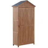 Beliani Gartenschrank Akazienholz braun 200/100 cm Savoca