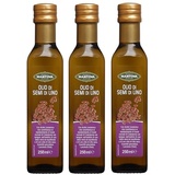 3x Fratelli Mantova Olio Semi di Lino Leinsamenöl,Leinöl,Reich an Omega 3,250ml