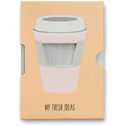 Donkey Products My fresh ideas Coffee Notizbuch mit Bleistift, originelles Notizheft, Papier, 15 x 10.5 cm, 400321