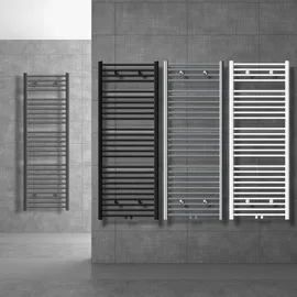 ECD Germany Badheizkörper 400 x 800 mm 240 W grau Mittelanschluss