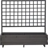 GASPO Blumenkasten Hellbrunn mit Spalier 136 cm x 140 cm x 37 cm Vintage Grau