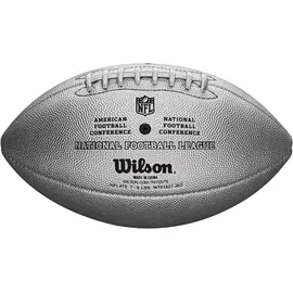 Wilson American Football NFL Duke METALLIC Edition, Mischleder, Offizielle Größe, Silber, WTF1827XB