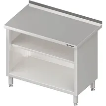 Stalgast Arbeitsschrank offen, mit Grund- und Zwischenboden, 1700x700x850 mm, mit Aufkantung, verschweißt