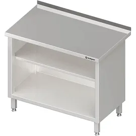 Stalgast Arbeitsschrank offen, mit Grund- und Zwischenboden, 1700x700x850 mm, mit Aufkantung, verschweißt