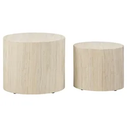 Mice Couchtisch Satz von 2 Stück beige.