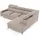 Selsey Ecksofa, mit Schlaffunktion, Veloursbezug in Greige, rechtsseitig - Taupe,