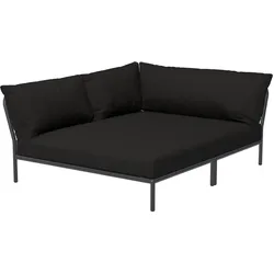 LEVEL2 Outdoor Eck-Sofa Lounge-Modul 5 Kohle Dunkelgrau Links