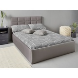 Westfalia Schlafkomfort Polsterbett, inkl. Bettkasten bei Ausführung mit Matratze, in 2 Höhen grau , 35107260-0 Kunstleder Komforthöhe,