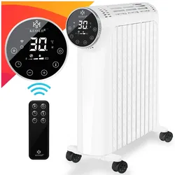 KESSER® Ölradiator 2500W Elektrische Heizung Heizkörper Elektroheizung  energiesparend mit Display WiFi App & Fernbedienung Touchscreen - Mobil Öl Radiator 24h Timer, Thermostat & Überhitzungsschutz
