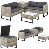 Juskys Santorini Set 10-tlg. grau