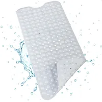 Relaxdays Badewannenmatte, mit Saugnäpfen, PVC, Kinder & Erwachseee, BxT:
