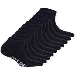 JACK&JONES Kinder Sneakersocken, 10er Pack - JACDONGO SOCKS, Baumwollmischung, einfarbig Schwarz 38-43