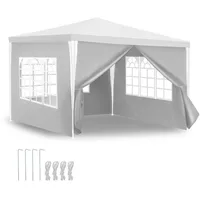 Garten Pavillon mit Spiralschläuchen mit Seitenteilen zwei Türen wasserdichtes Zelt