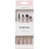 Revolution Beauty Revolution Eye Do It All Brush Set, 4-teiliges Augenpinsel-Set, synthetische Borsten für Lidschatten, Eyeliner & Verblendung, vegan