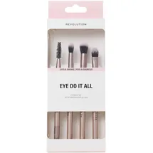 Revolution Beauty Revolution Eye Do It All Brush Set, 4-teiliges Augenpinsel-Set, synthetische Borsten für Lidschatten, Eyeliner & Verblendung, vegan