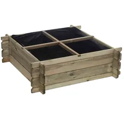 Kiefer Holz Hochbeet 100x100 Bausatz Pflanzbeet Pflanzkasten Gemüse Kräuter Beet