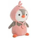 BigBuy Plüschtier Kit Pinguin Rosa 36 cm