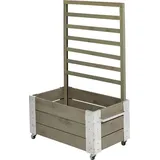 Plus Cubic Pflanzkasten mit Spalier 87 x 50 x 130 cm Graubraun