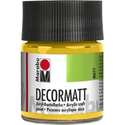 Marabu 140105021 Marabu Decormatt Acryl Mittelgelb 021, 50 ml