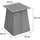 MCW BEISTELLTISCH L76B quadrat Braun, Grau
