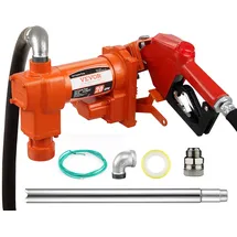 Vevor Kraftstoffpumpe, 12 V DC, 20 GPM, 1/4 PS, Dieselpumpe mit automatischer Düse, Auslassschlauch und Saugrohr für Benzin, Diesel, Kerosin, Ethanol- und Methanolmischungen und Biodiesel