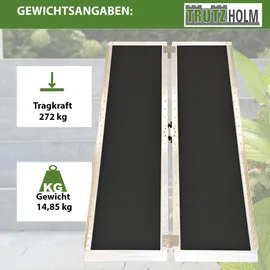 Trutzholm Rollstuhlrampe 184 cm Traglast 272 kg Alu klappbar Antirutsch