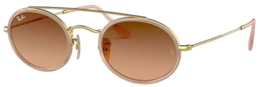 Ray-Ban RB3847N 9125/A5 Oval Double Bridge Chromance Sonnenbrille Gr. Farbe:RB3847N9125A5