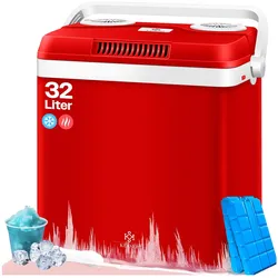 KESSER® 32 L Kühlbox 12V, 230V Stecker, Mini-Kühlschrank, Thermoelektrische Warmhaltebox