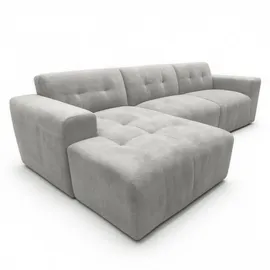 ax living Eckcouch Polyester 3-Sitzer Grau