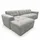 ax living Eckcouch Polyester 3-Sitzer Grau