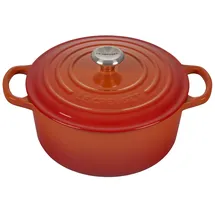 Le Creuset Signature Bräter 22 cm rund hoch ofenrot