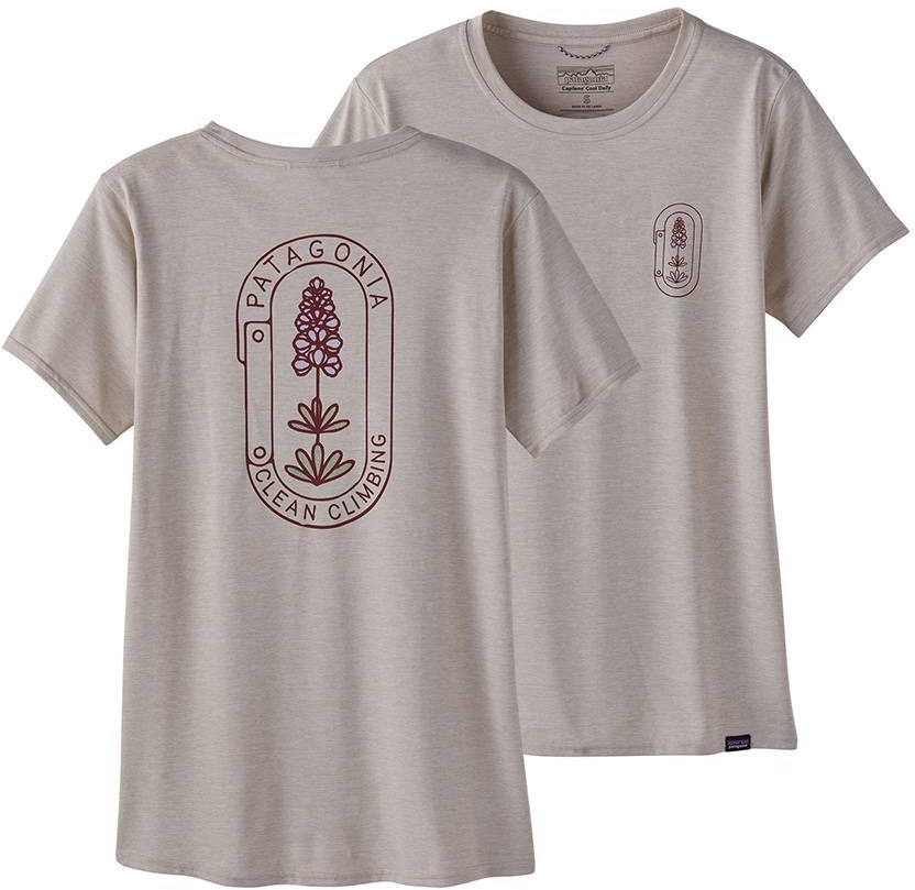 Patagonia W's Cap Cool Daily Graphic Shirt - Lands Damen T-Shirt Clean Climb Bloom: Pumice X-Dye