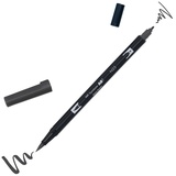 Tombow ABT-N25 Fasermaler Dual Brush Pen mit zwei Spitzen, lamp black