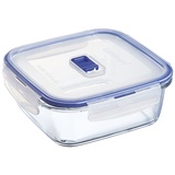 Luminarc Pure Box Active, Aufbewahrungsbox aus Glas mit Deckel, quadratisch, 1220ml, 1 Stück