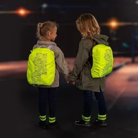 Reer MyBuddyGuard Rucksackcover M, gut sichtbare Regenhülle für Schulranzen