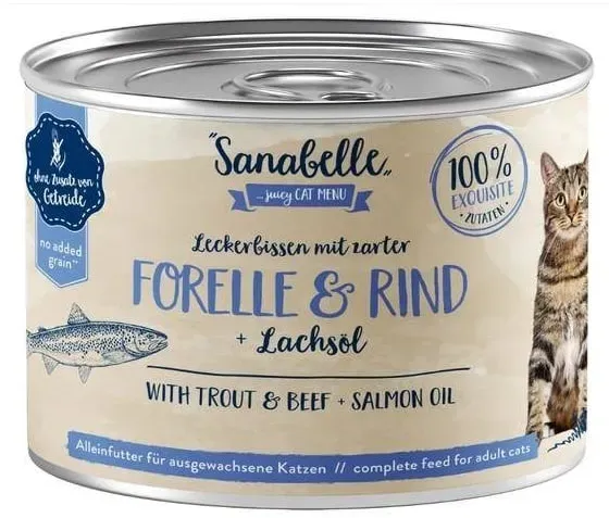 SANABELLE Forelle & Rindfleisch 195 g Nassfutter für ausgewachsene Katzen