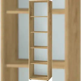 KADIMA DESIGN Aktenregal Hoch Schmal 50x196x37 cm Chalet-Eiche-Nb./Weiß