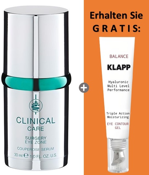 KLAPP Cosmetics CLINICAL Surgery Eye Zone Couperose Serum 30ml + Balance Eye Contour Gel 15ml Gratis