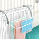 Wandmontierter Wäscheständer, Ausziehbare Und Faltbare Wandwäscheleine Mit 6 Stangen, Für Den Innen- Und Außenbereich, Für Wäsche (weiß)