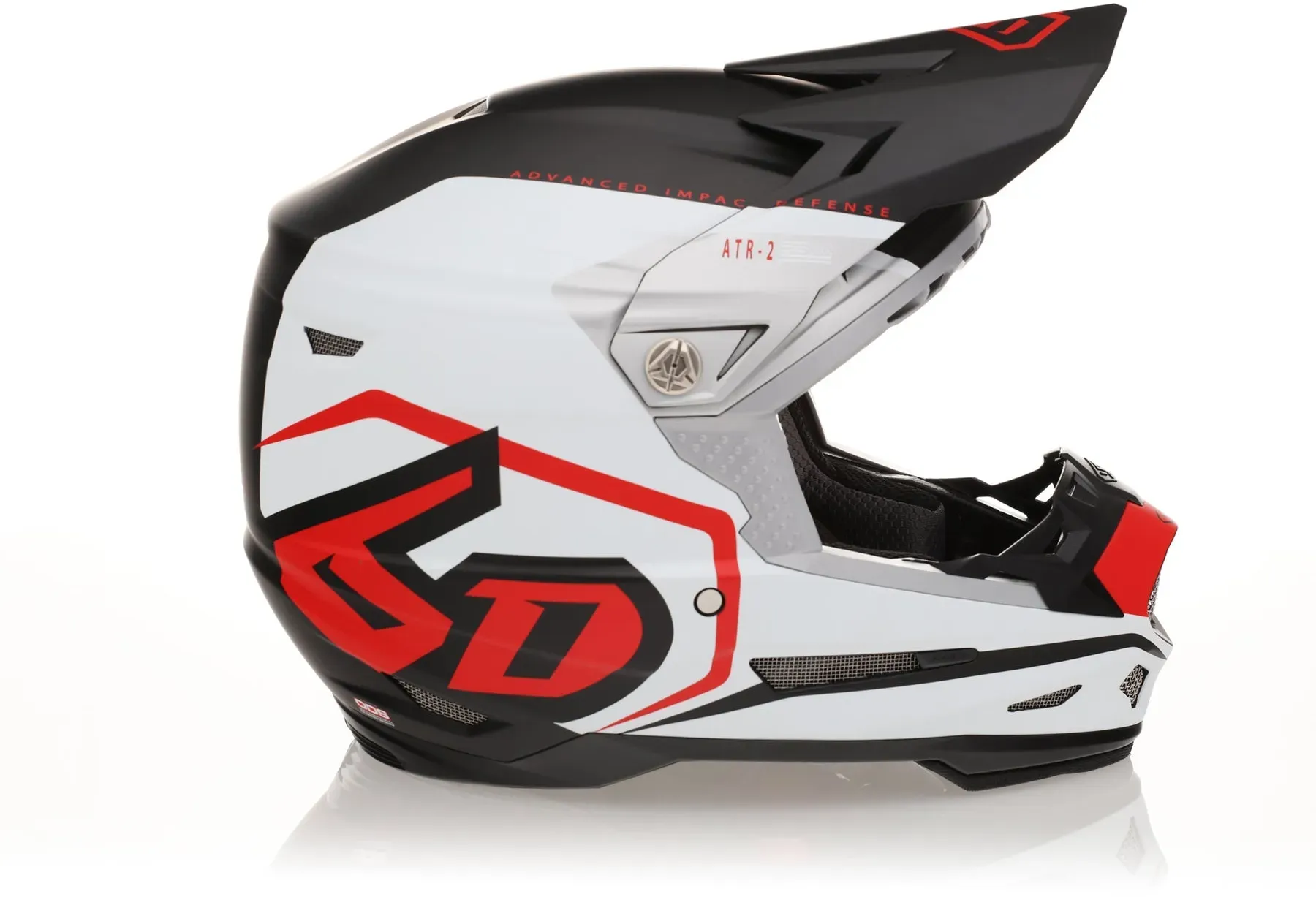 6D ATR-2 Motocrosshelm Delta Rot Weiss - L