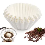 100 Stück Weiße Korbfilter Kaffeefilter,60/110 mm Korbfiltertüten,Korbfilterpapier Kaffeefilter Papier,Coffee Filter Paper,Einweg-Kaffeefilterpapier,Kaffeemaschine Papierfilter für Zuhause,Café,Büro