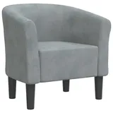 vidaXL Clubsessel gepolstert Samt 58,6 x 53,3 x 56 cm Dunkelgrau