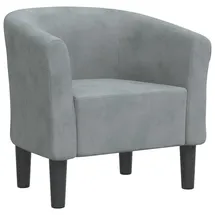 vidaXL Clubsessel gepolstert Samt 58,6 x 53,3 x 56 cm Dunkelgrau