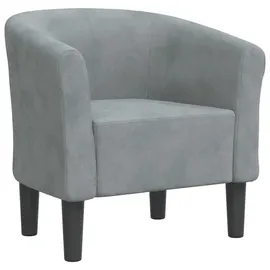 vidaXL Clubsessel gepolstert Samt 58,6 x 53,3 x 56 cm Dunkelgrau