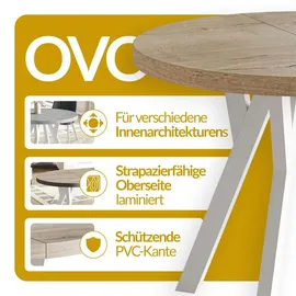 alpi möbel OVO Ø 90-190 cm graphit