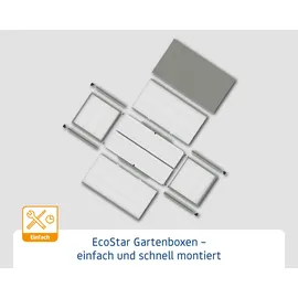 EcoStar Gartenbox Elegant 166 cm x 88 cm x 73 cm Anthrazit Grau