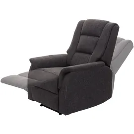 Mendler Fernsehsessel HWC-F23, Relaxsessel Liege Sessel, Stoff/Textil 102x79x96cm grau ohne Massage- und Wärmefunktion