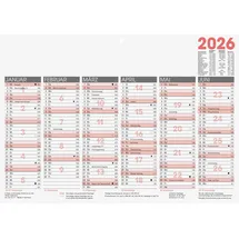 Glocken Tafelkalender A4 quer schwarz 2026