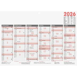 Glocken Tafelkalender A4 quer schwarz 2026